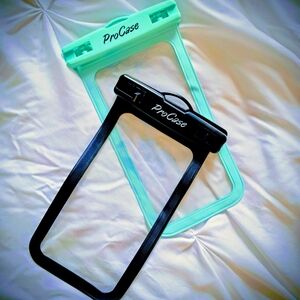 ProCase Waterproof Phone Pouch - Black and Mint